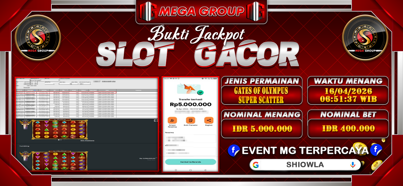 Bukti JP situs Shiowla hari Kamis, 16 April 2026