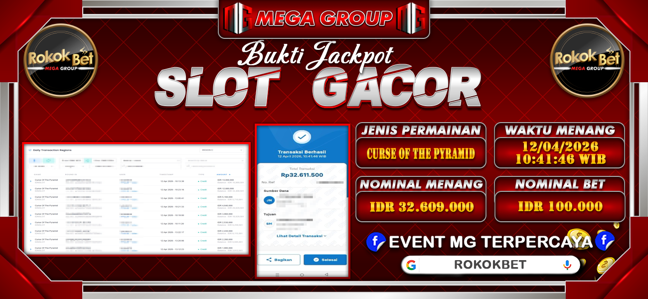 Bukti JP situs Rokokbet hari Minggu, 12 April 2026